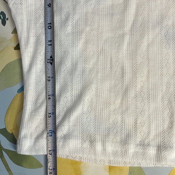 White Laced Tank Top | Size Medium - Picture 5 of 6